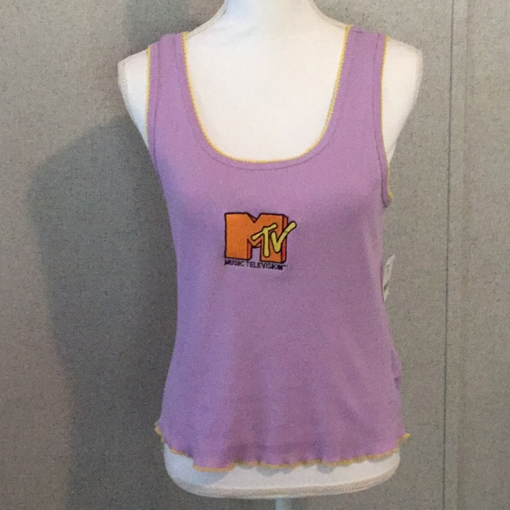 NWT Purple and yellow MTV tank top